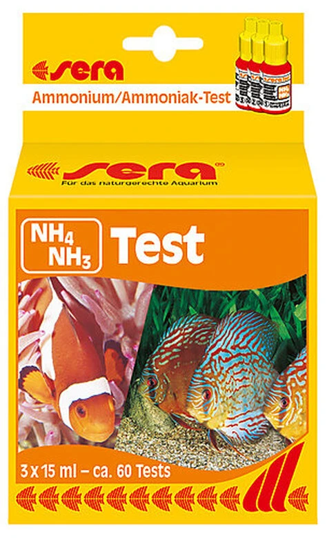 Sera - Test Ammonium Et Ammoniaque NH4/NH3 Test Pour Aquarium - 3x15ml 3 Sera - Test Ammonium Et Ammoniaque NH4/NH3 Test Pour Aquarium - 3x15ml