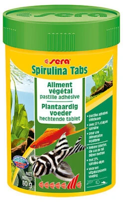 Sera - Aliments Végétal En Pastille Adhésive Spirulina Tabs Pour Poissons - 100ml