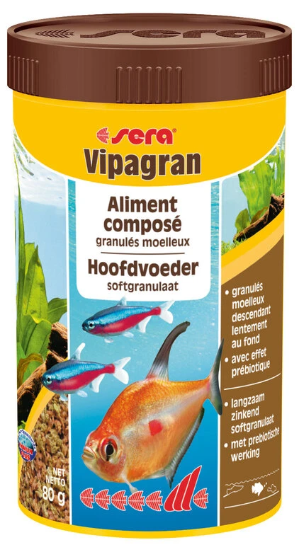 Sera - Aliments Granulés Moelleux Vipagran Pour Poissons - 250ml 3 Sera - Aliments Granulés Moelleux Vipagran Pour Poissons - 250ml