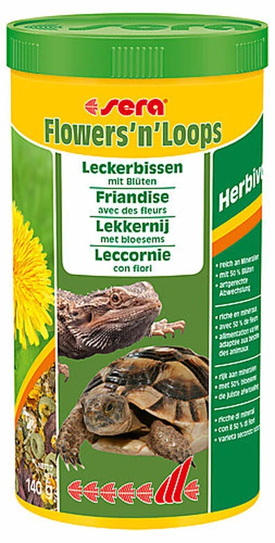 Sera - Friandises Flowers'n'Loops à Base De Fleurs Sèches Pour Reptiles Herbivores - 1L 3 Sera - Friandises Flowers'n'Loops à Base De Fleurs Sèches Pour Reptiles Herbivores - 1L