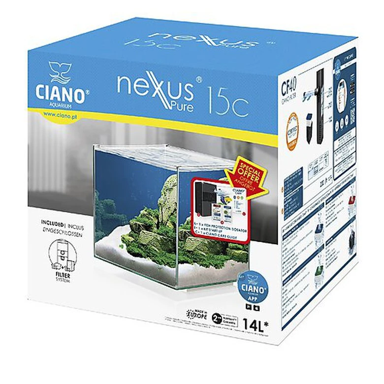 Ciano - Aquarium Nexus Pure Cube Classic 15C - Blanc 4 Ciano - Aquarium Nexus Pure Cube Classic 15C - Blanc – Image 2