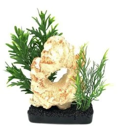 Labeo - Décoration Plante Artificielle Aquaroche N°4 Pour Aquarium