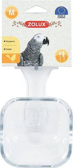 Zolux - Mangeoire Transparente Pour Perroquet - M