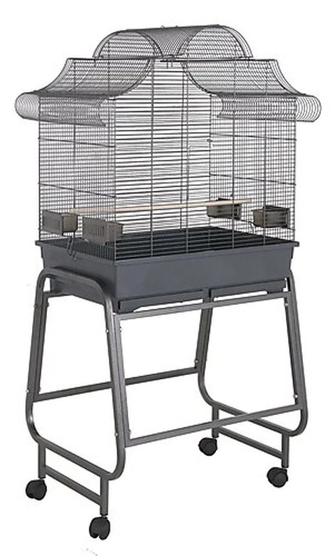 United Bird - Cage Trinita Avec Roulettes Pour Oiseaux - Anthracite 3 United Bird - Cage Trinita Avec Roulettes Pour Oiseaux - Anthracite