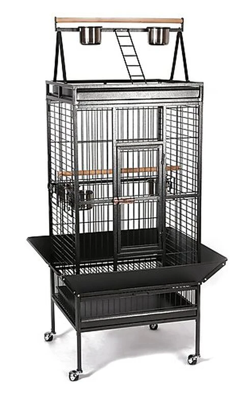United Bird - Cage Galio Avec Roulettes Pour Perroquets - Anthracite 3 United Bird - Cage Galio Avec Roulettes Pour Perroquets - Anthracite