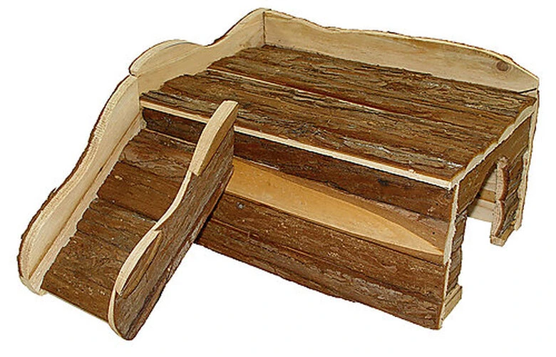 Rongis - Maison En Bois Rampe Pour Cochon D'Inde Et Gerbille 3 Rongis - Maison En Bois Rampe Pour Cochon D'Inde Et Gerbille