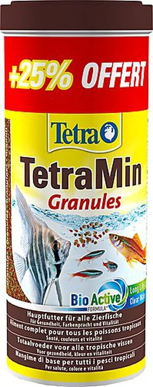 Tetra - Aliment Complet Tetramin Granules En Granulés Pour Poissons Tropicaux - 1L+25% Offert 3 Tetra - Aliment Complet Tetramin Granules En Granulés Pour Poissons Tropicaux - 1L+25% Offert