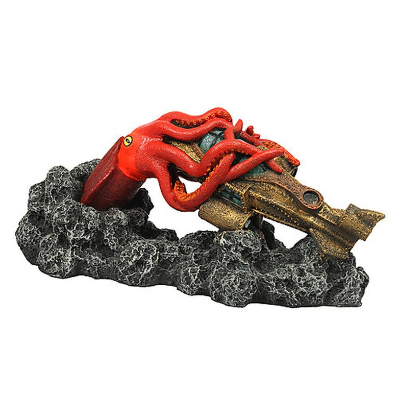 Aquadella - Décoration Steampunk Kraken Pour Aquarium - L 3 Aquadella - Décoration Steampunk Kraken Pour Aquarium - L