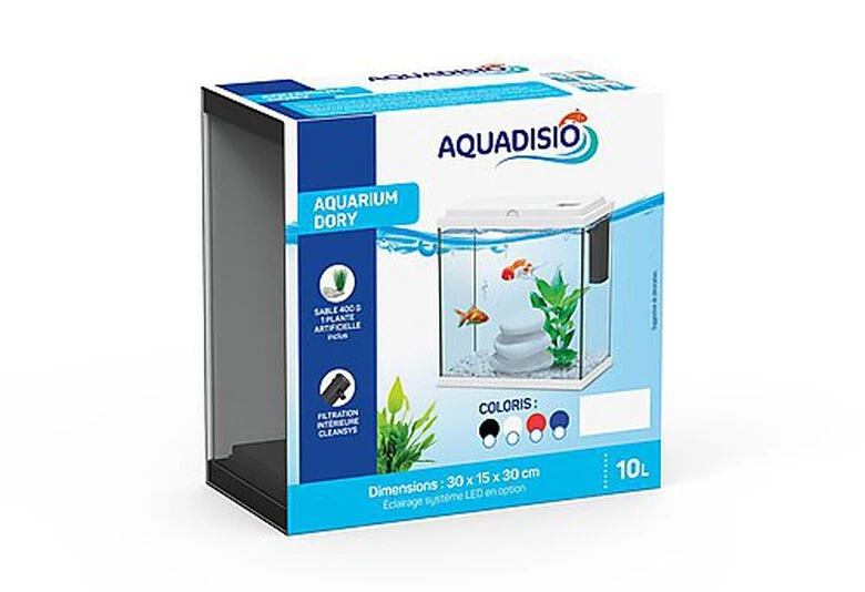 Aquadisio - Aquarium Dory Équipé Blanc - 10L 3 Aquadisio - Aquarium Dory Équipé Blanc - 10L