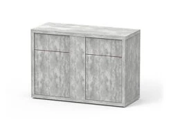 Aquatlantis - Meuble SUBLIME 120 Gris Béton Pour Aquarium - 120x50x83cm