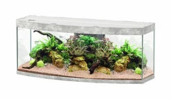 Aquatlantis - Aquarium SUBLIME HORIZON 150 Led Gris Béton - 363L