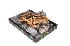 Aquavie - Décoration Vigne Et Pierre Gris Pour Aquarium