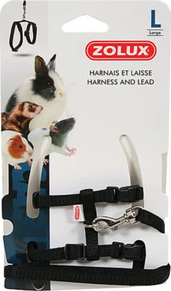 Zolux - Kit Harnais Et Laisse Noir Pour N.A.C -Magasin De Fournitures Pour Animaux De Compagnie 7356