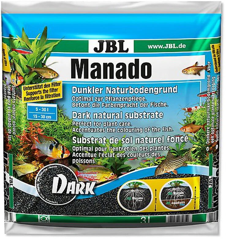 JBL - Substrat De Sol Naturel Manado Noir Pour Aquarium - 3L 3 JBL - Substrat De Sol Naturel Manado Noir Pour Aquarium - 3L