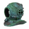 Aquadella - Décoration Casque De Scaphandrier Pour Aquarium - 14,5x14x13cm
