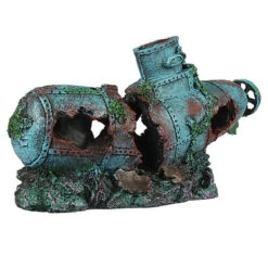 Aquadella - Décoration Petit Sous-Marin Pour Aquarium - 29x8,5x14,5cm