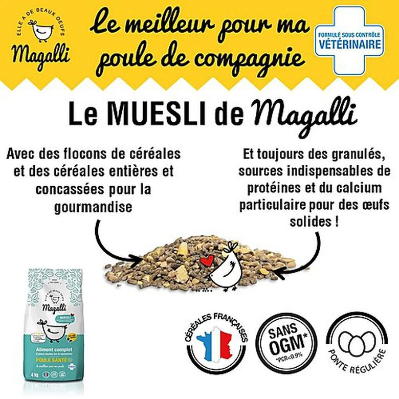 Magalli - Aliment Complet Poule Santé Pour Basse-cour - 4Kg 4 Magalli - Aliment Complet Poule Santé Pour Basse-cour - 4Kg – Image 2